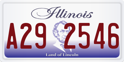 IL license plate A292546