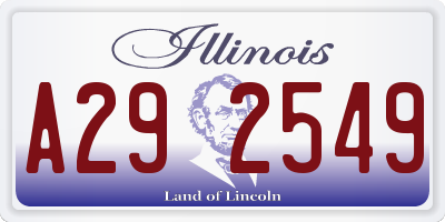 IL license plate A292549
