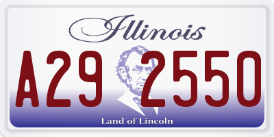 IL license plate A292550