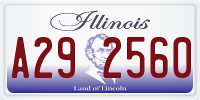 IL license plate A292560