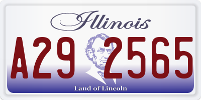 IL license plate A292565