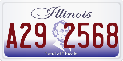 IL license plate A292568