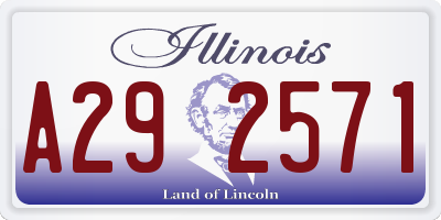 IL license plate A292571