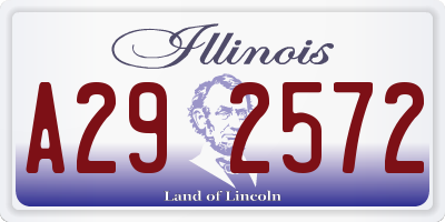IL license plate A292572