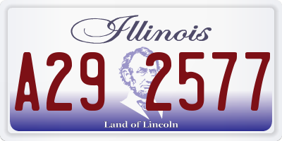 IL license plate A292577