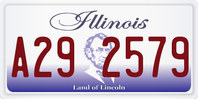 IL license plate A292579