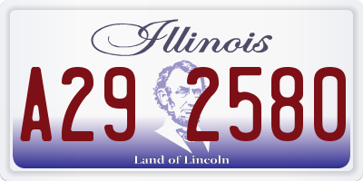 IL license plate A292580