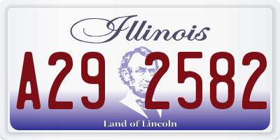 IL license plate A292582