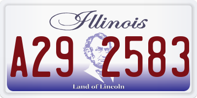 IL license plate A292583