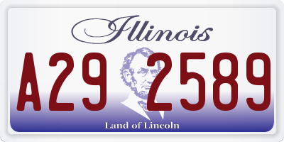 IL license plate A292589