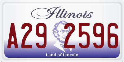 IL license plate A292596