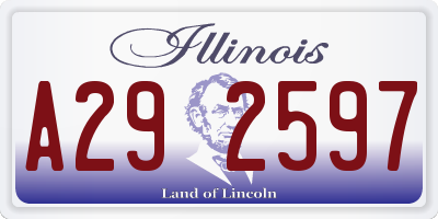 IL license plate A292597