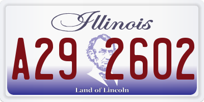 IL license plate A292602