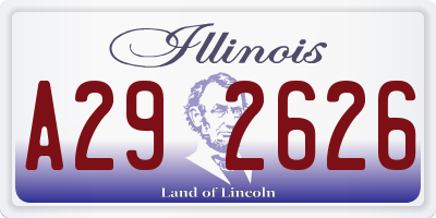 IL license plate A292626