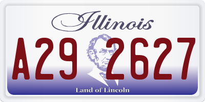 IL license plate A292627
