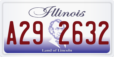 IL license plate A292632