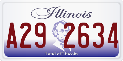 IL license plate A292634