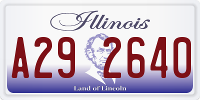 IL license plate A292640