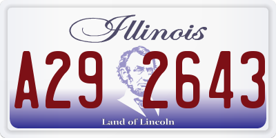 IL license plate A292643