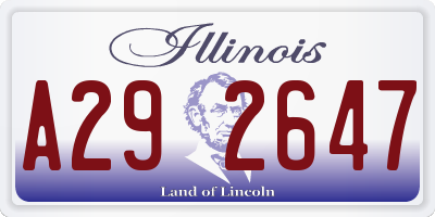 IL license plate A292647