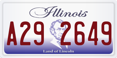 IL license plate A292649