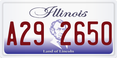 IL license plate A292650