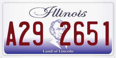 IL license plate A292651