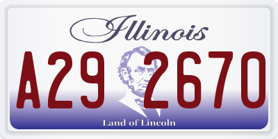 IL license plate A292670