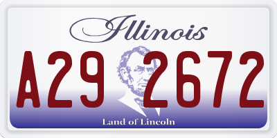 IL license plate A292672