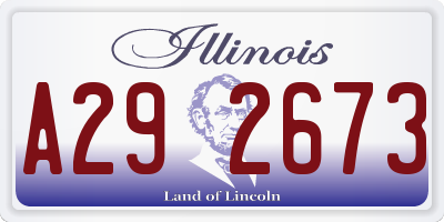 IL license plate A292673