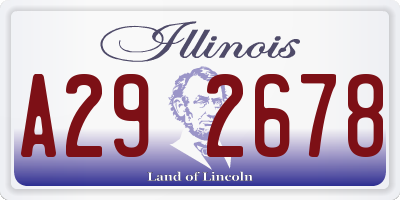 IL license plate A292678
