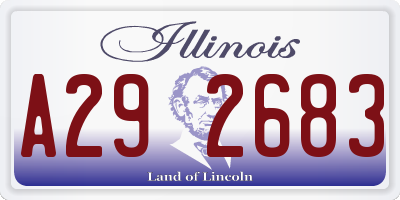 IL license plate A292683