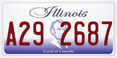 IL license plate A292687