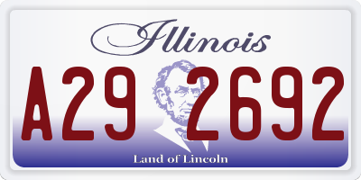 IL license plate A292692