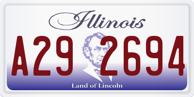 IL license plate A292694