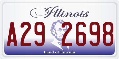 IL license plate A292698