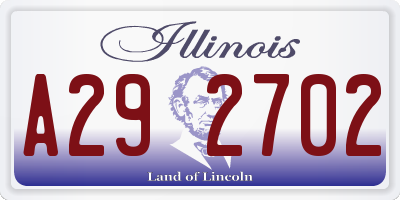 IL license plate A292702