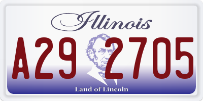 IL license plate A292705