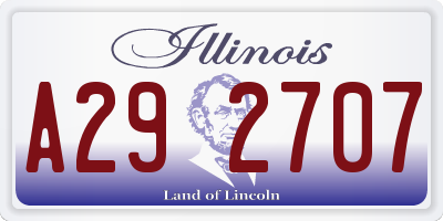 IL license plate A292707