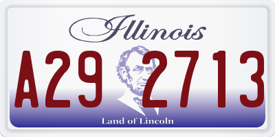 IL license plate A292713