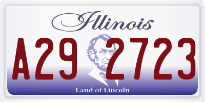 IL license plate A292723