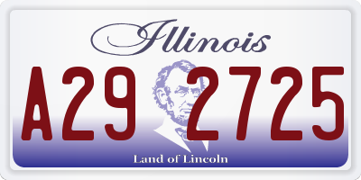 IL license plate A292725
