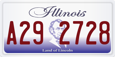 IL license plate A292728