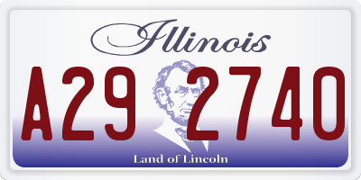 IL license plate A292740