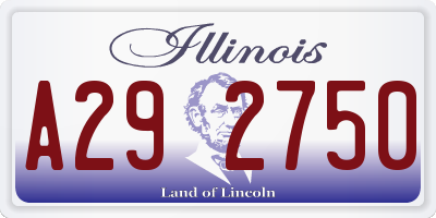 IL license plate A292750