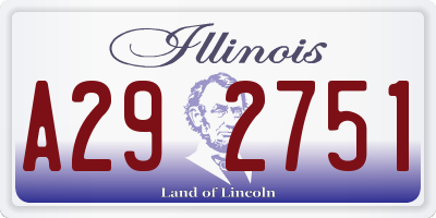 IL license plate A292751