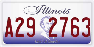 IL license plate A292763