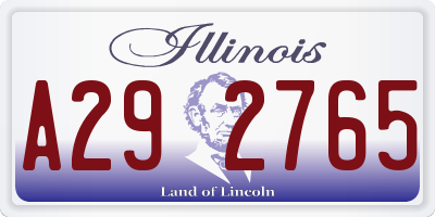IL license plate A292765