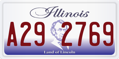 IL license plate A292769