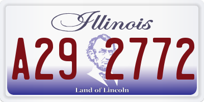 IL license plate A292772